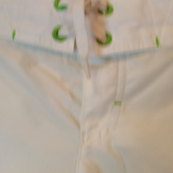 Y2K FOX racing Women’s Board Shorts Sz 3 White/Green/Pink Drawstring Vintage - Picture 3 of 9